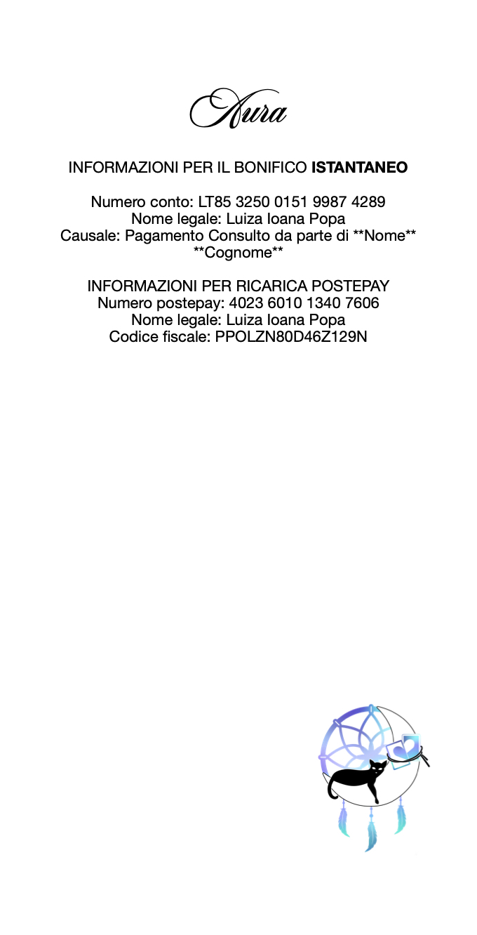 Dati Bonifico Aura